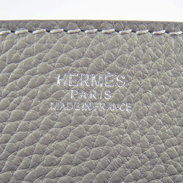 7A Hermes Togo Leather Messenger Bag Grey h2811 Replica